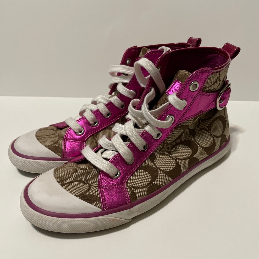Coach Britney High Top Lace Up Shoes